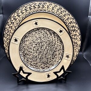 Park Designs Star Vine Dinnerware Dinner And Salad Plate W/ Star Metal Stand